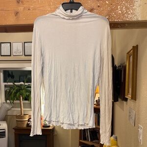 White Turtleneck Long Sleeve Top